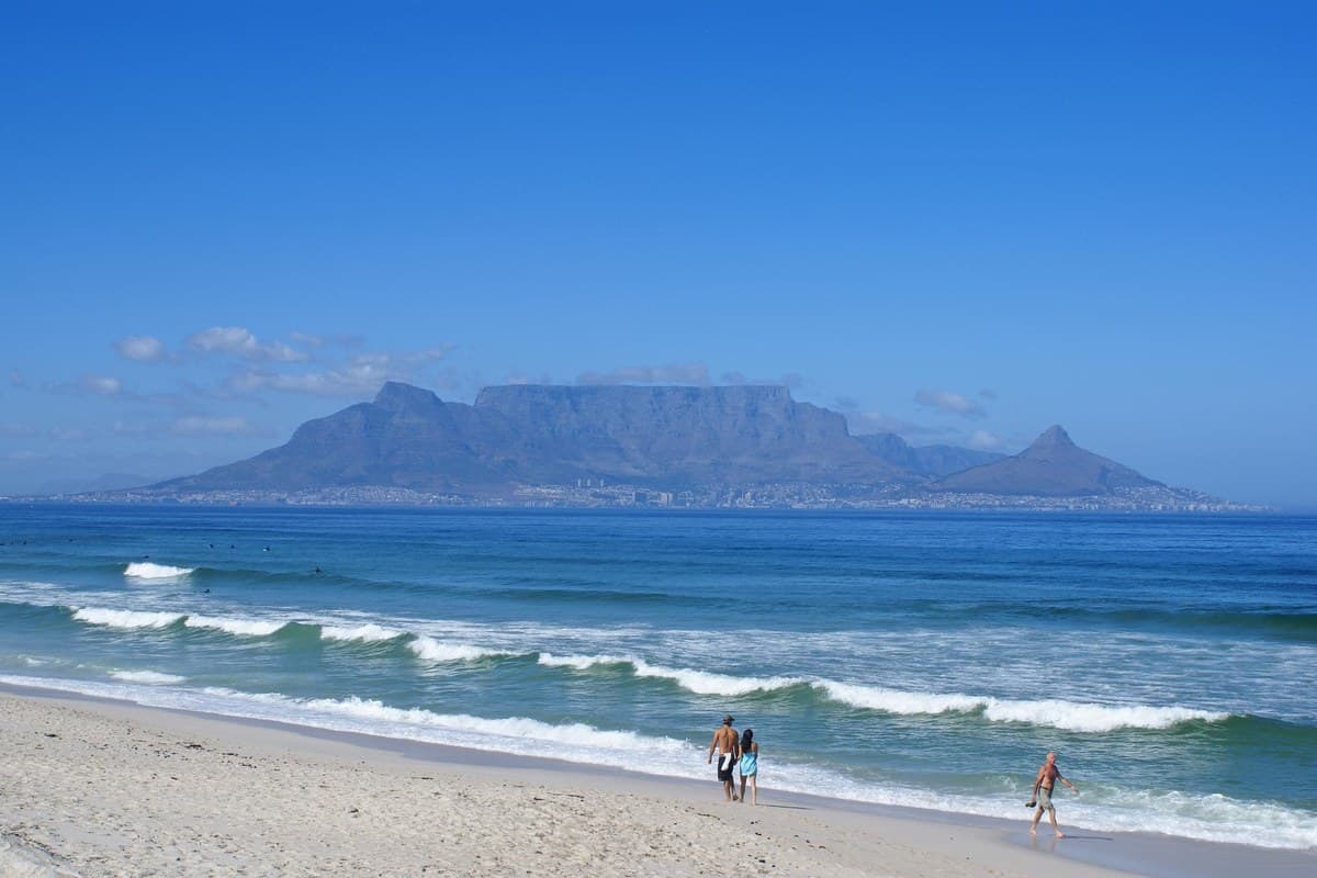 Table Mountain, from Bloubergstrand
